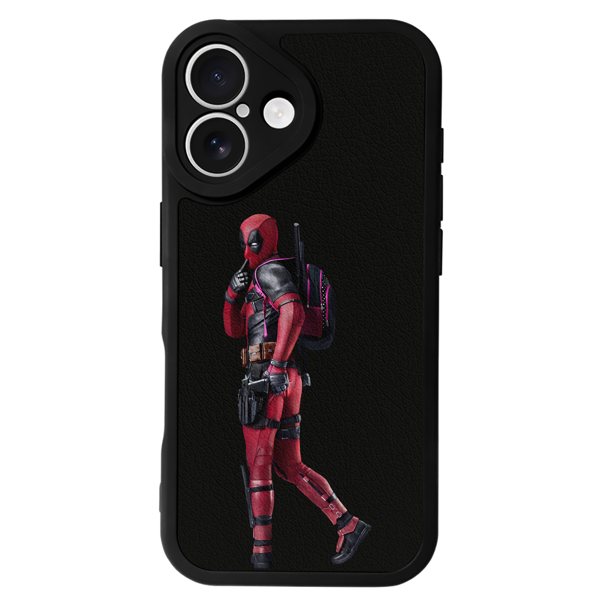 （画像用） Deadpool デッドプール 【iPhone 16シリーズ対応】シリコンスマホケース（レザー調） 材質：シリコン